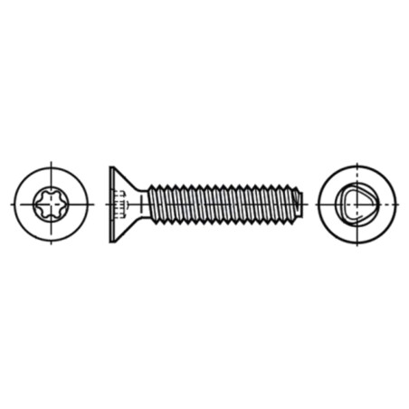 Şurub; 2x8; Cap: îngropat; Torx®; TX06; oţel; zinc; Înălţ.cap: 1,2mm