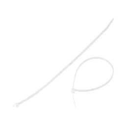 Cable tie; lumiscent; L: 200mm; W: 2.5mm; white; polyamide