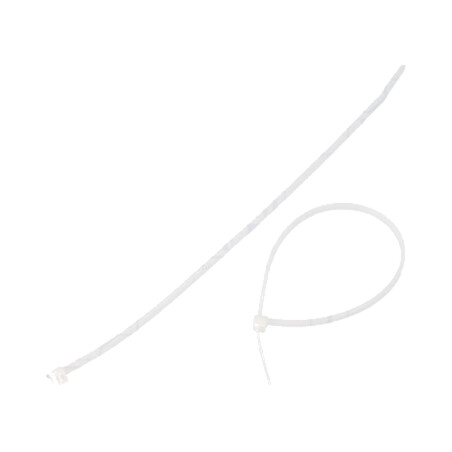 Cable tie; lumiscent; L: 200mm; W: 2.5mm; white; polyamide