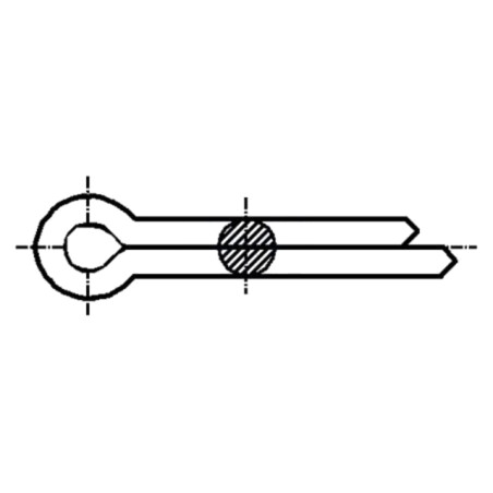 Cui spintecat; oţel; BN 912; Ø: 1,6mm; L: 40mm; DIN 94; ISO 1234