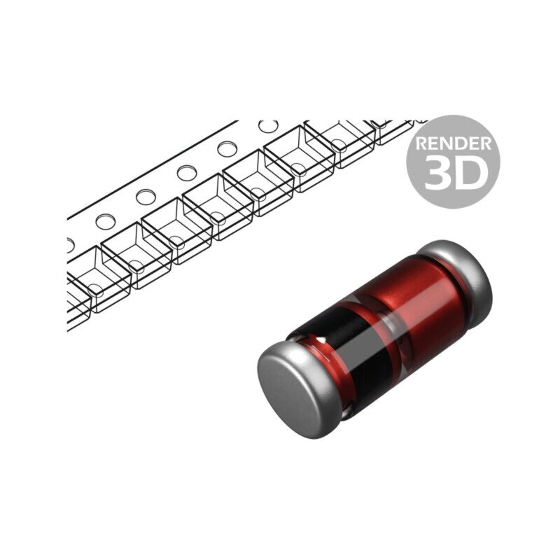 Diodă: Zener; 0,5W; 3V; SMD; rolă,bandă; MiniMELF glass; 4uA