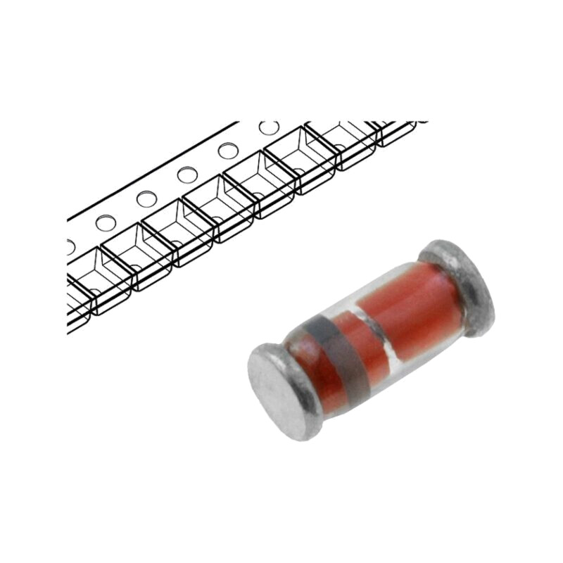 Diodă: Zener; 0,5W; 15V; SMD; rolă,bandă; MiniMELF,SOD80; 0,1uA