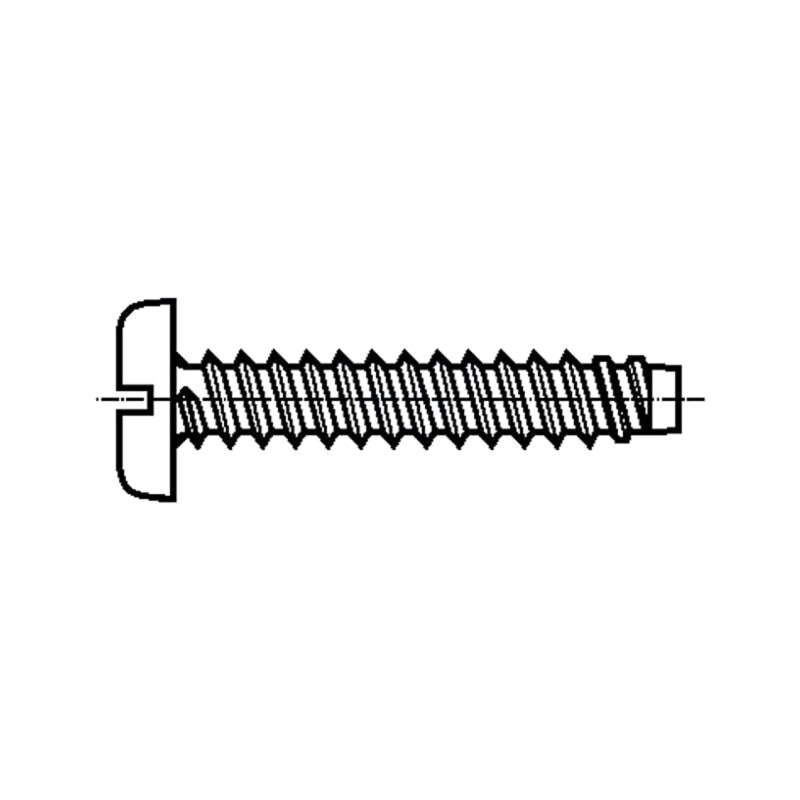 Şurub; pt.plastic; 3,5x6,5; Cap: cap rotund; crestat; 1mm; oţel