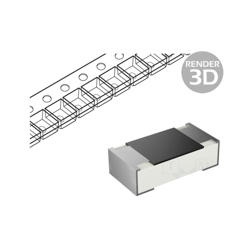 Rezistor: thick film; 0603; 680kΩ; 100mW; ±1%; -55÷155°C; 100ppm/°C