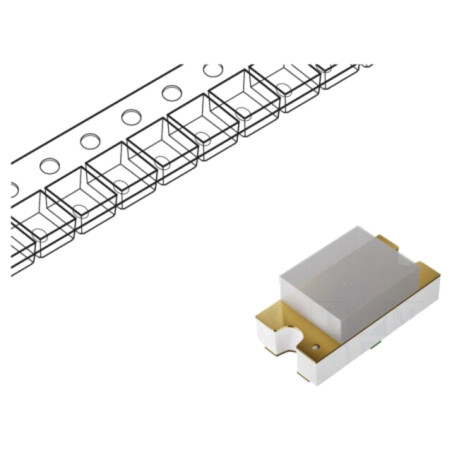 LED; galbenă; SMD; 1608; 50÷90mcd; 1,6÷2,4VDC; 1,6x0,8x0,6mm; 130°