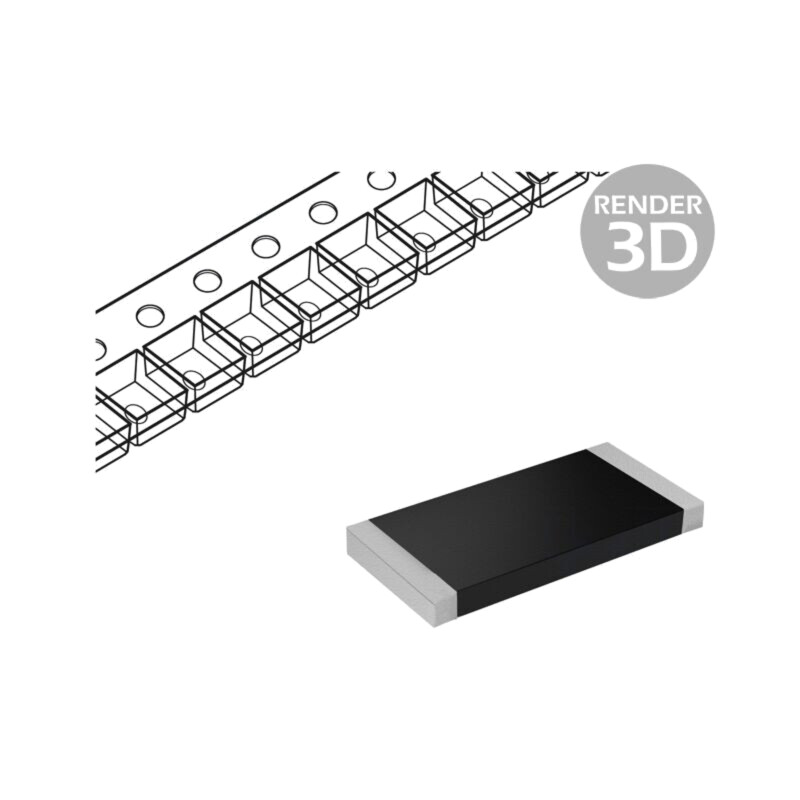 Rezistor: metal film; SMD; 0603; 1Ω; 100mW; ±1%; -55÷155°C