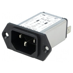 Conector Alimentare AC Tată 10A 250V IEC 60320 | Electronic-mag.ro | Componente Electronice
