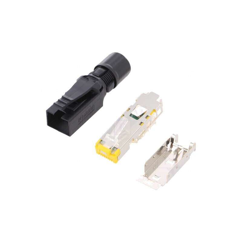 Mufă RJ45 Cat6 ecranat 8p8c Ø4,5-9mm | Electronic-mag.ro | Componente Electronice