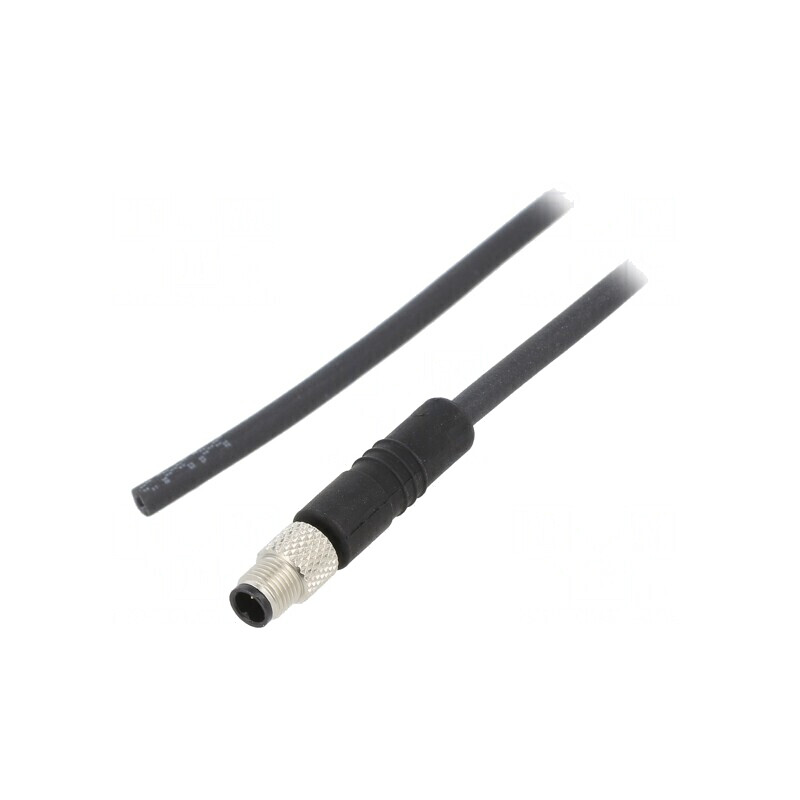 Conector M5 3P Neecranați IP67 Aurit | Electronic-mag.ro | Componente Electronice