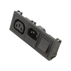 Conector Alimentare AC 10A 250VAC IEC 60320 | Electronic-mag.ro | Componente Electronice