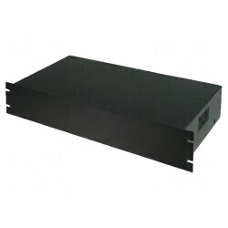 Carcasă: standard 19" 2U neagră Mat.carc: oţel Y: 250mm X: 482mm: cod: CP-37-2,  | Electronic-mag.ro | Componente Electronice