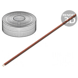 Cablu Electric LiYz 2x0,25mm2 350V, 50m, Maro/Roșu | Electronic-mag.ro | Componente Electronice