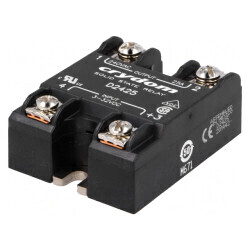 Releu Semiconductor 25A 1-Fazat D2425 3-32VDC 24-280VAC | Electronic-mag.ro | Componente Electronice