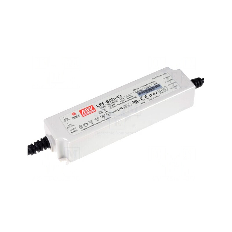 Alimentator LED 60W 42V 1.43A IP67 | Electronic-mag.ro | Componente Electronice