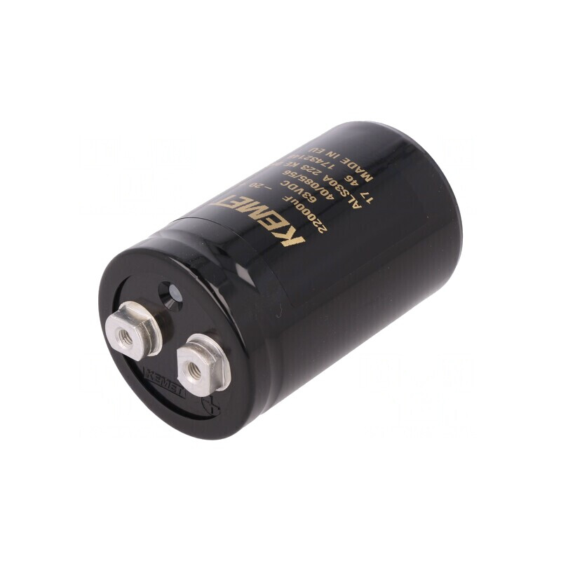 Condensator Electrolitic 22mF 63VDC 51x82mm 22.2mm ALS30A223KE063 | Electronic-mag.ro | Componente Electronice
