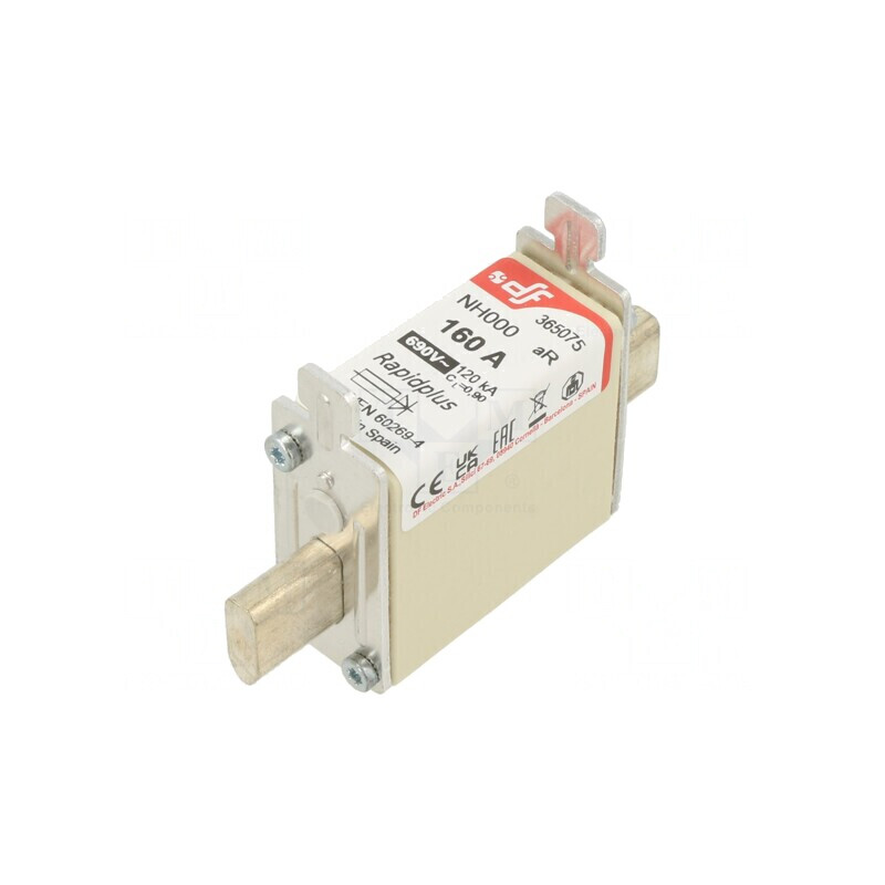 Siguranță aR 160A 690VAC 440VDC Argintie NH000 | Electronic-mag.ro | Componente Electronice