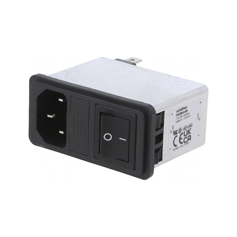Conector de alimentare AC C14 6A 250V  | Electronic-mag.ro | Componente Electronice