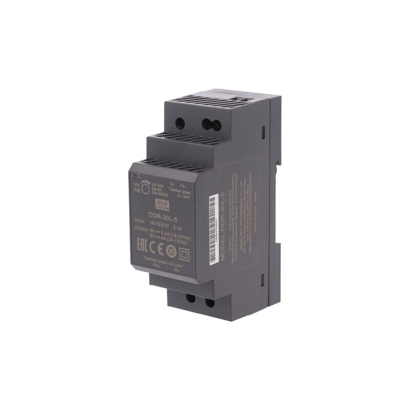 Convertor DC/DC 30W 5V 6A 35x90x54.5mm DDR-30L-5 | Electronic-mag.ro | Componente Electronice