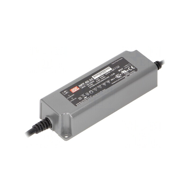 Alimentator LED 60W 24V 2.5A IP67 | Electronic-mag.ro | Componente Electronice