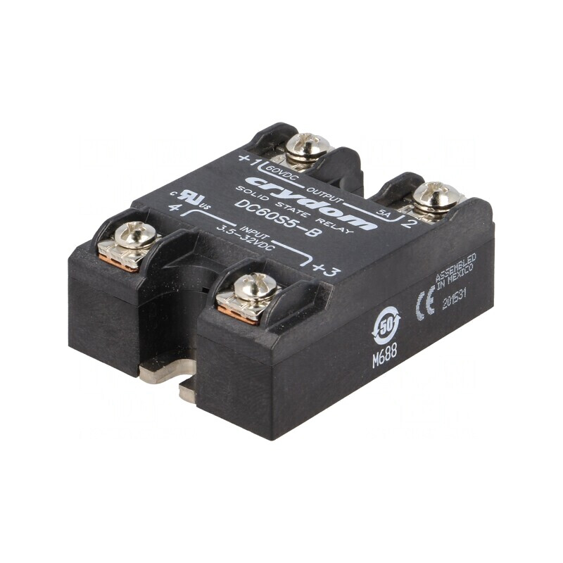 Releu semiconductor DC60/DC60S3 3,5-32VDC 3A 3-48VDC | Electronic-mag.ro | Componente Electronice