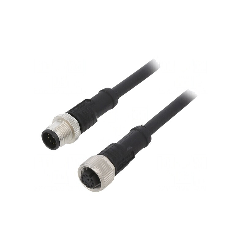 Cablu pentru senzori/automatizări M12-M12 2m | Electronic-mag.ro | Componente Electronice