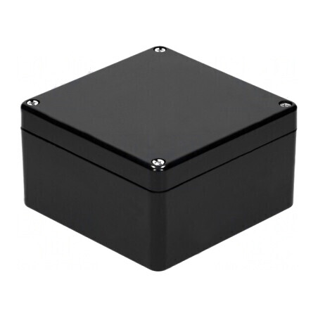 Carcasă Universală Poliester Neagră 160x160x91mm | Electronic-mag.ro | Componente Electronice