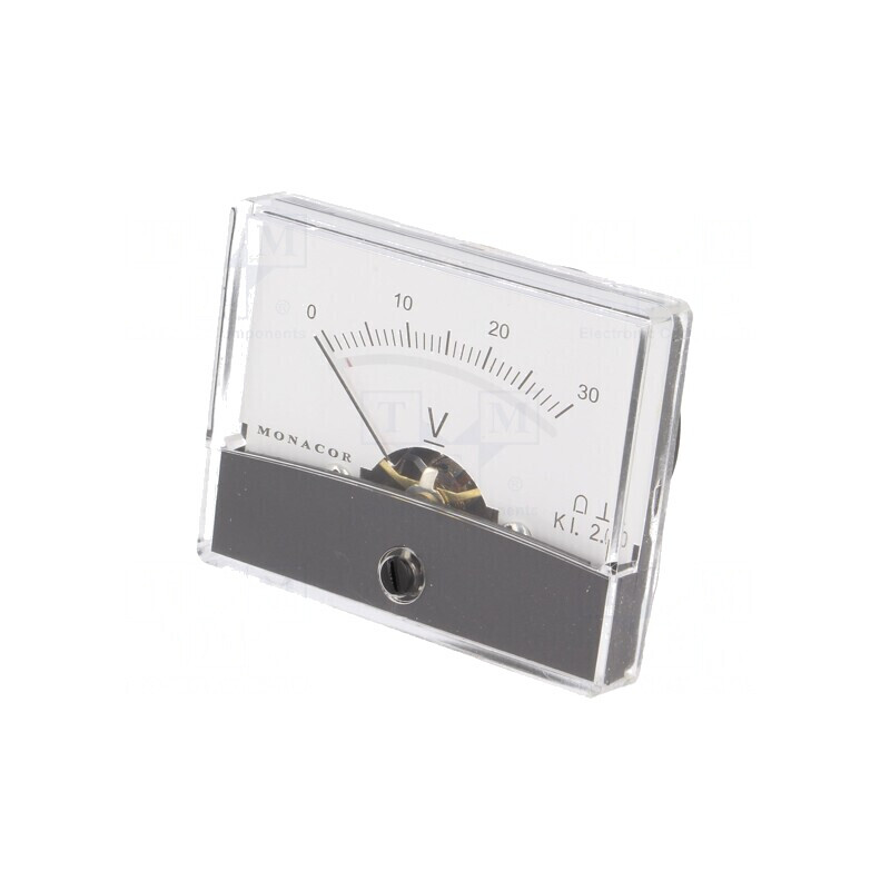 Voltmetru de Panou 0-30V Ø38mm | Electronic-mag.ro | Componente Electronice