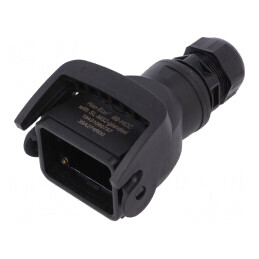 Carcasă pentru Conectori HDC Han-Eco B 6B Drept | Electronic-mag.ro | Componente Electronice