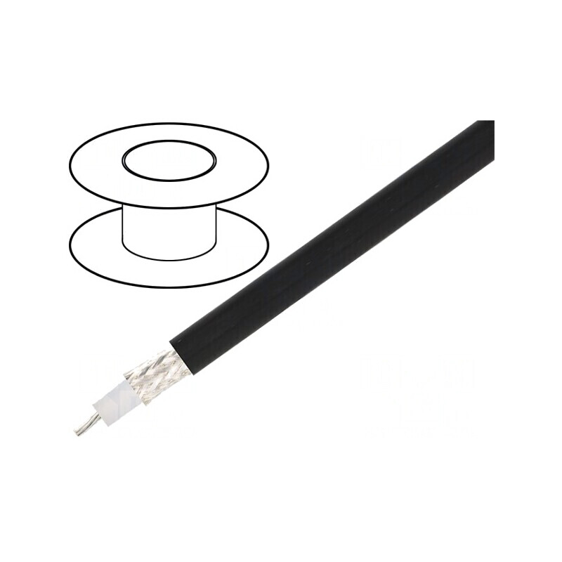 Cablu Coaxial RG214 Negru 100m 10.8mm | Electronic-mag.ro | Componente Electronice
