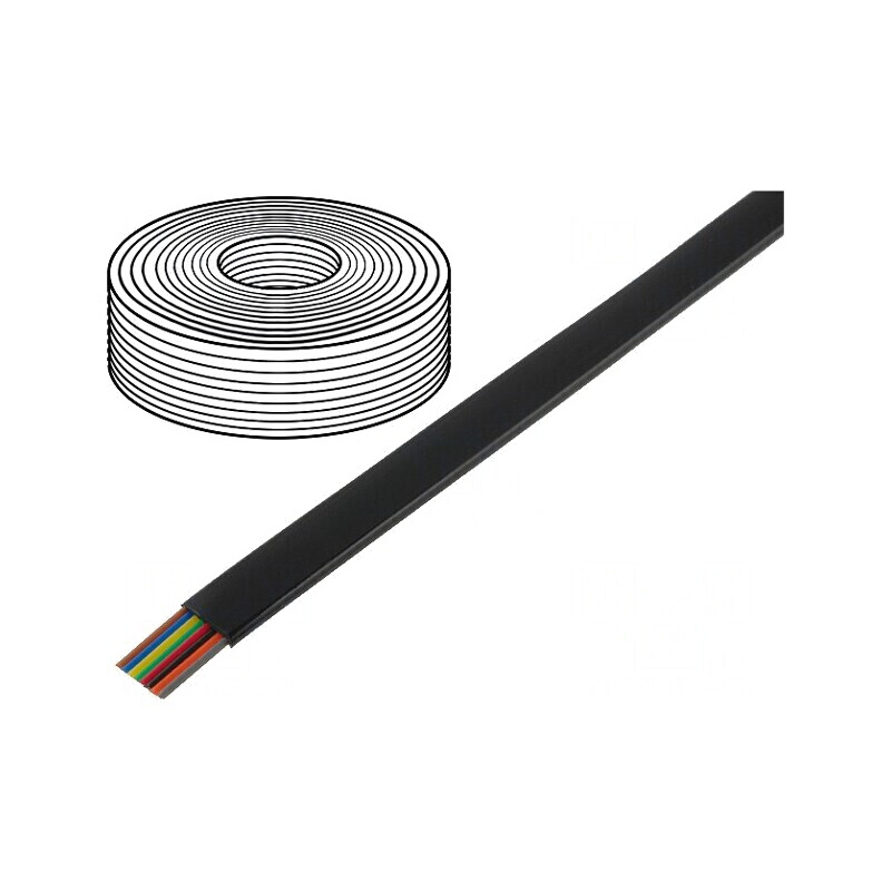Cablu Telecomunicații Litat 8x28AWG Negru 100m | Electronic-mag.ro | Componente Electronice