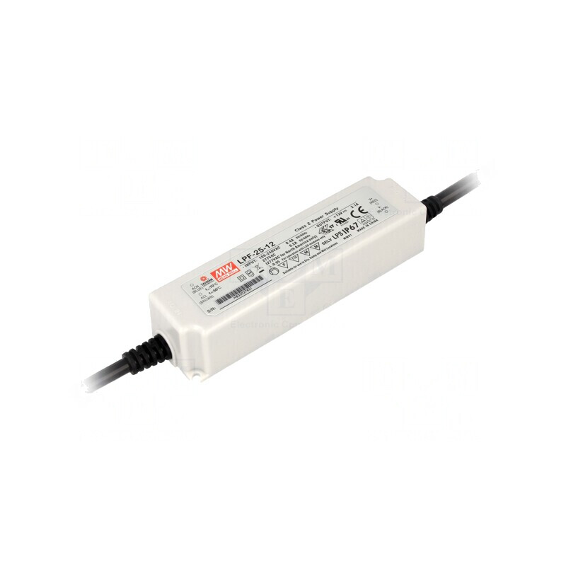 Alimentator LED 25,2W 12V 2,1A IP67 | Electronic-mag.ro | Componente Electronice