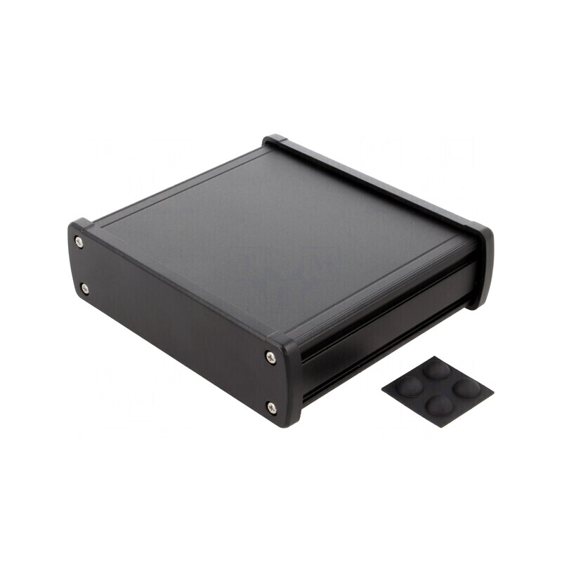Carcasă universală aluminiu 146,6x129x41,6mm negru | Electronic-mag.ro | Componente Electronice