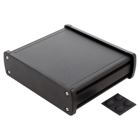 Carcasă universală aluminiu 146,6x129x41,6mm negru | Electronic-mag.ro | Componente Electronice
