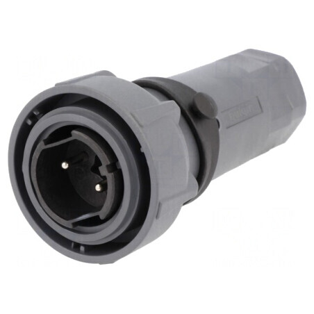 Conector Circular Mufă Tată 2 PIN Buccaneer 7000 Nichelat | Electronic-mag.ro | Componente Electronice
