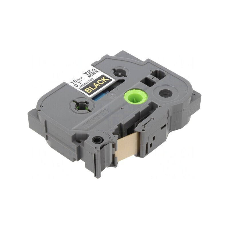 Bandă de Etichetare Neagră cu Text Auriu 18mm x 8m TZE-344 | Electronic-mag.ro | Componente Electronice