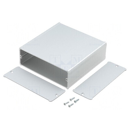 Carcasă aluminiu gri TUF 120x120x42mm | Electronic-mag.ro | Componente Electronice