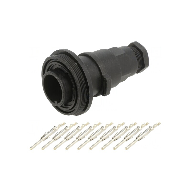 Conector Circular Mufă 9 PIN Filet Interior Rotire | Electronic-mag.ro | Componente Electronice