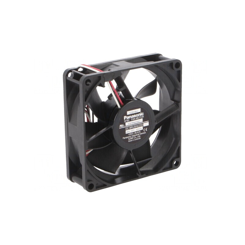 Ventilator axial 24V DC 80x80x25mm 51,6m3/h 22dBA | Electronic-mag.ro | Componente Electronice