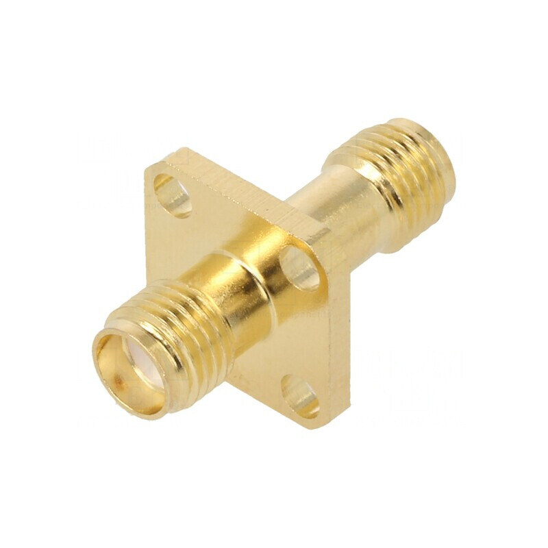 Adaptor SMA Mamă x2 PTFE 50Ω Aurit | Electronic-mag.ro | Componente Electronice