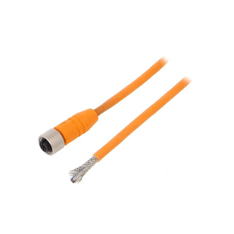 Cablu de Conectare M12 4 Pin 5m 240VAC 4A IP67 | Electronic-mag.ro | Componente Electronice