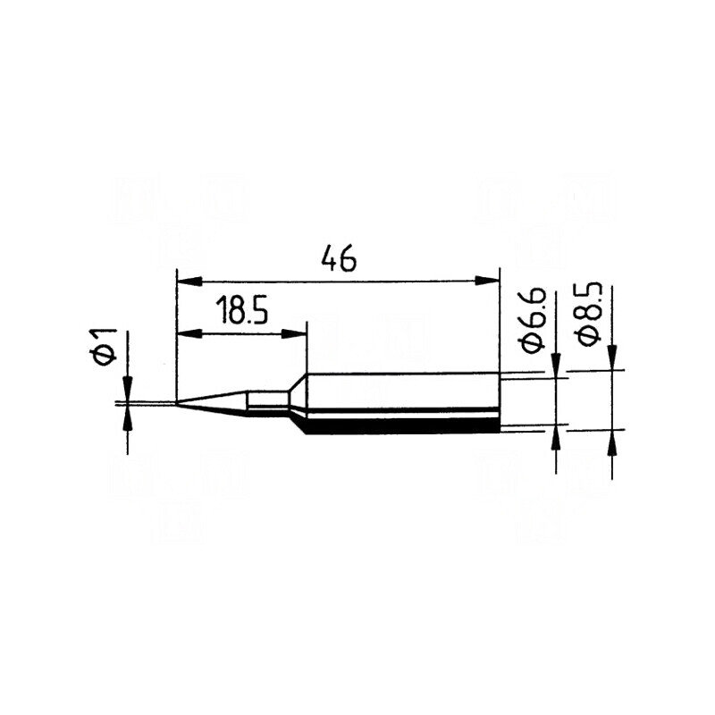 Vârf conic 1mm pentru ciocan de lipit stație de lipit | Electronic-mag.ro | Componente Electronice