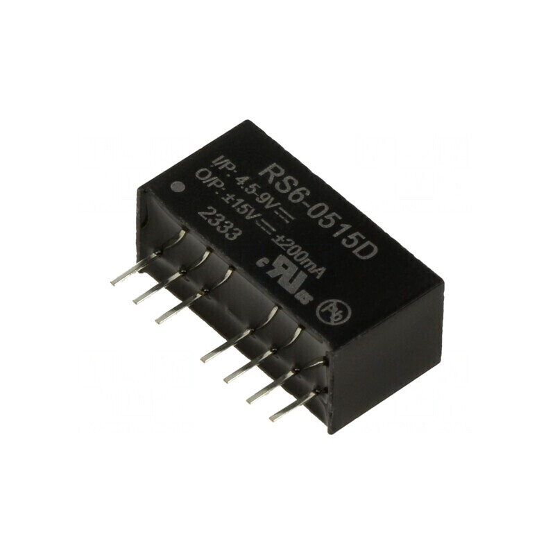 Convertor DC/DC 6W 4.5-9V la 15V/-15V SIP8 | Electronic-mag.ro | Componente Electronice