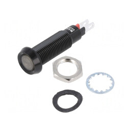 Lampă de control LED verde 24-28VDC IP67 Ø8,1mm | Electronic-mag.ro | Componente Electronice