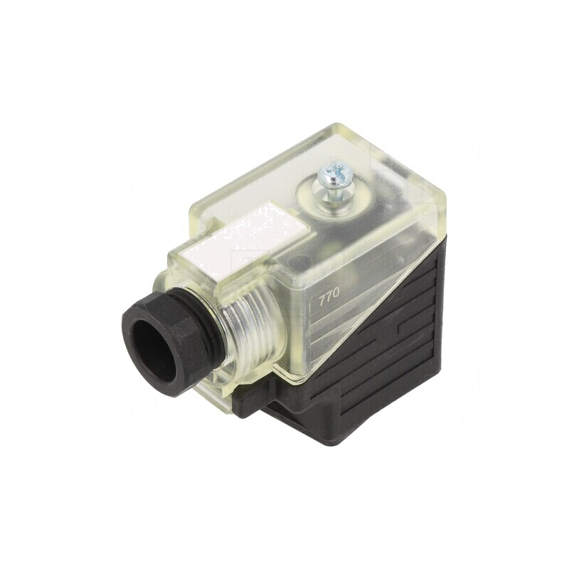 Conector cu Valvă Mufă 18mm 3-PIN 90° | Electronic-mag.ro | Componente Electronice