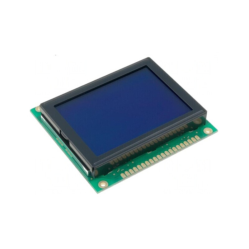 Afișaj LCD Grafic 128x64 Albastru 78x70mm | Electronic-mag.ro | Componente Electronice