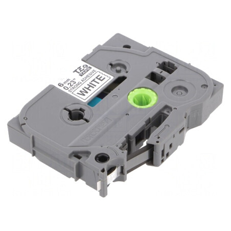 Bandă Laminată 6mm x 8m Albă/Neagră cu Adeziv | Electronic-mag.ro | Componente Electronice