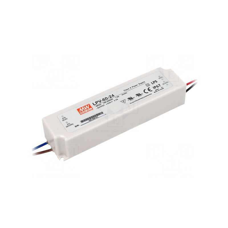 Alimentator LED 60W 24V 2.5A IP67 | Electronic-mag.ro | Componente Electronice