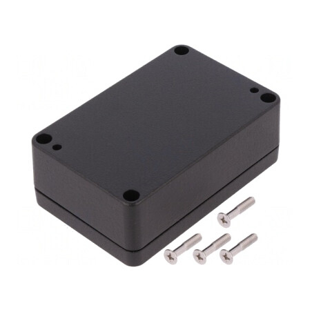 Carcasă Aluminiu Universală IP66 64x98x34mm Negru | Electronic-mag.ro | Componente Electronice