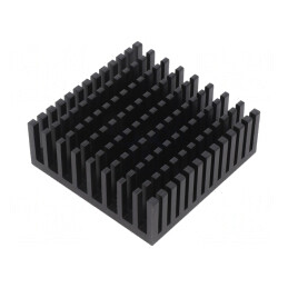 Radiator Extrudat cu Aripioare Negru 54x54x20mm | Electronic-mag.ro | Componente Electronice