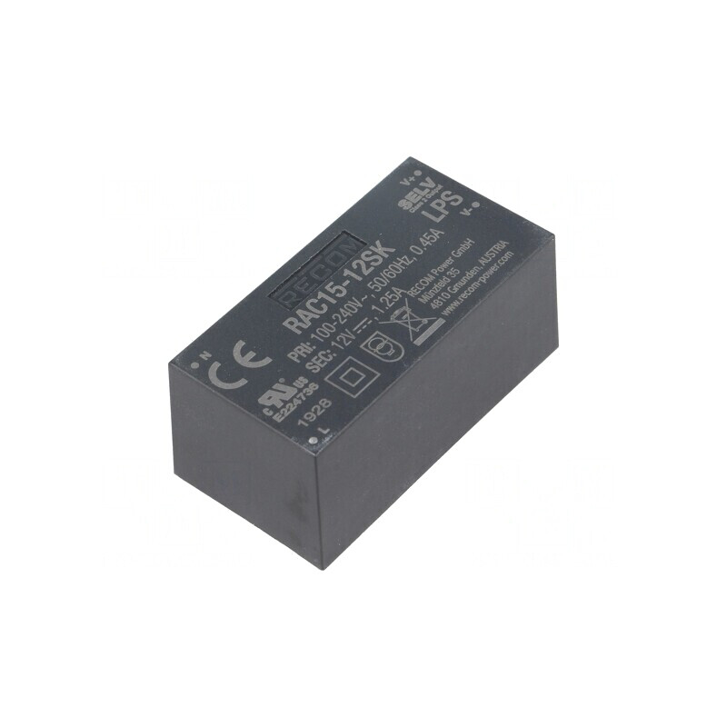 Convertor AC/DC 15W 12VDC | Electronic-mag.ro | Componente Electronice